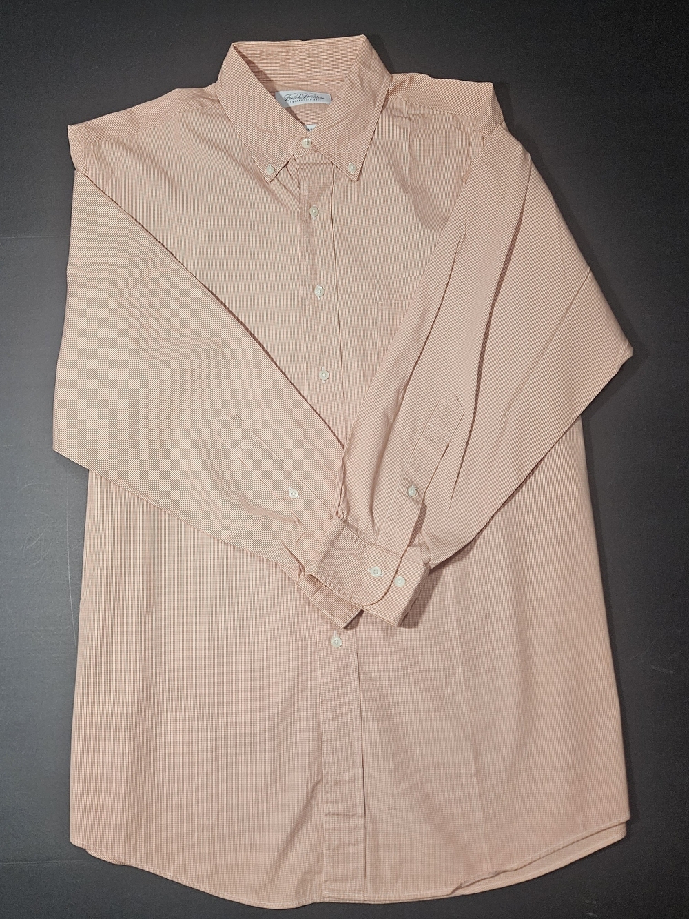 Brooks Brotjers Long Sleeve Orange Button Down - Size 16.1/2 34/35